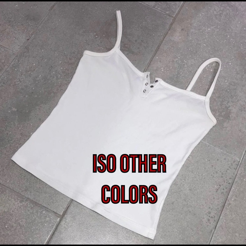 ISO DO NOT BUY 👀 Juicy Couture 3 button snap cotton tank top camis